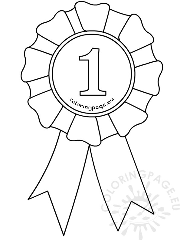 Award Ribbon Template Coloring Page 595x793 Award Ribbon Template Coloring Page