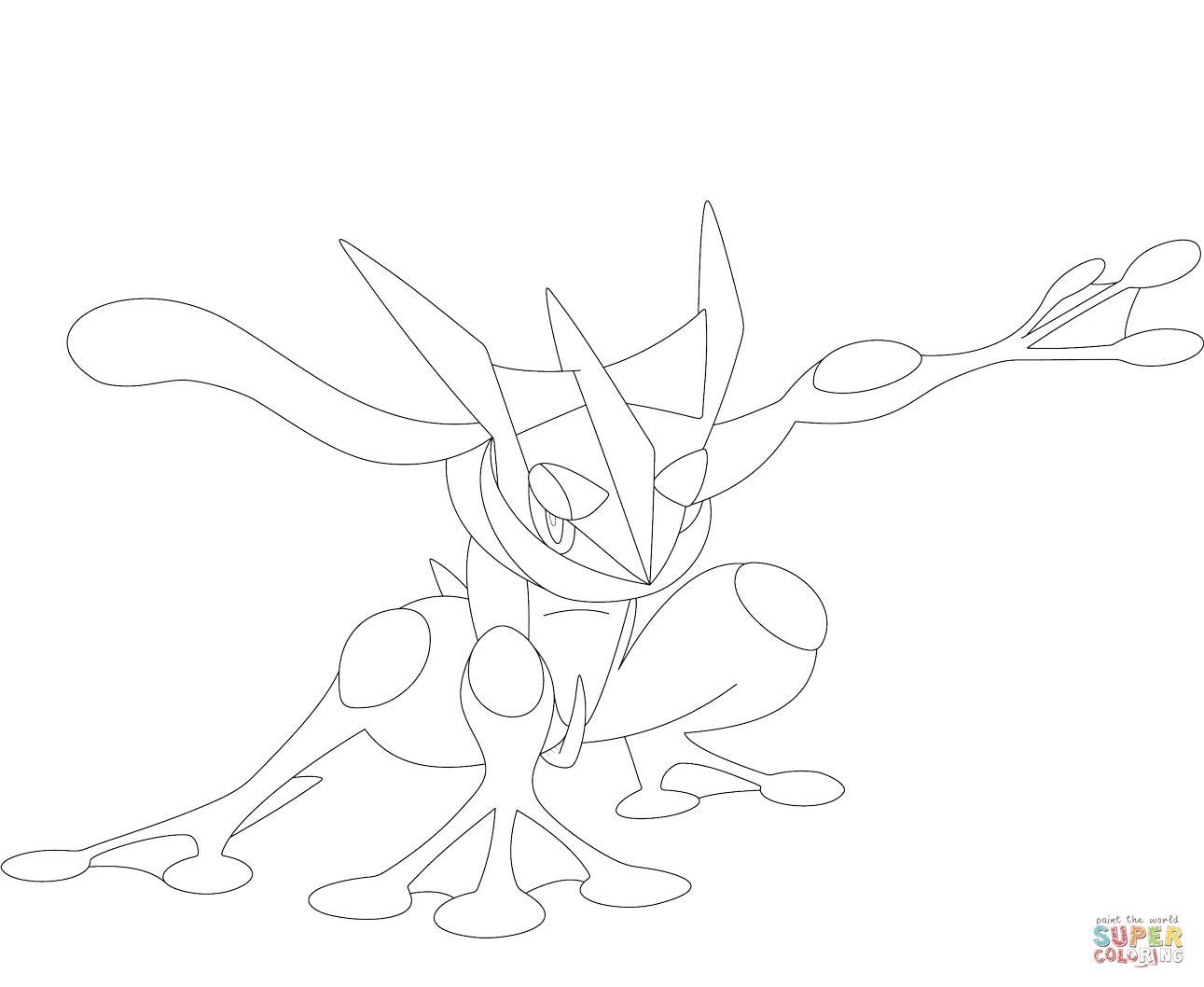 1291x1058 Awesome Pokemon Coloring Pages Greninja Design Printable