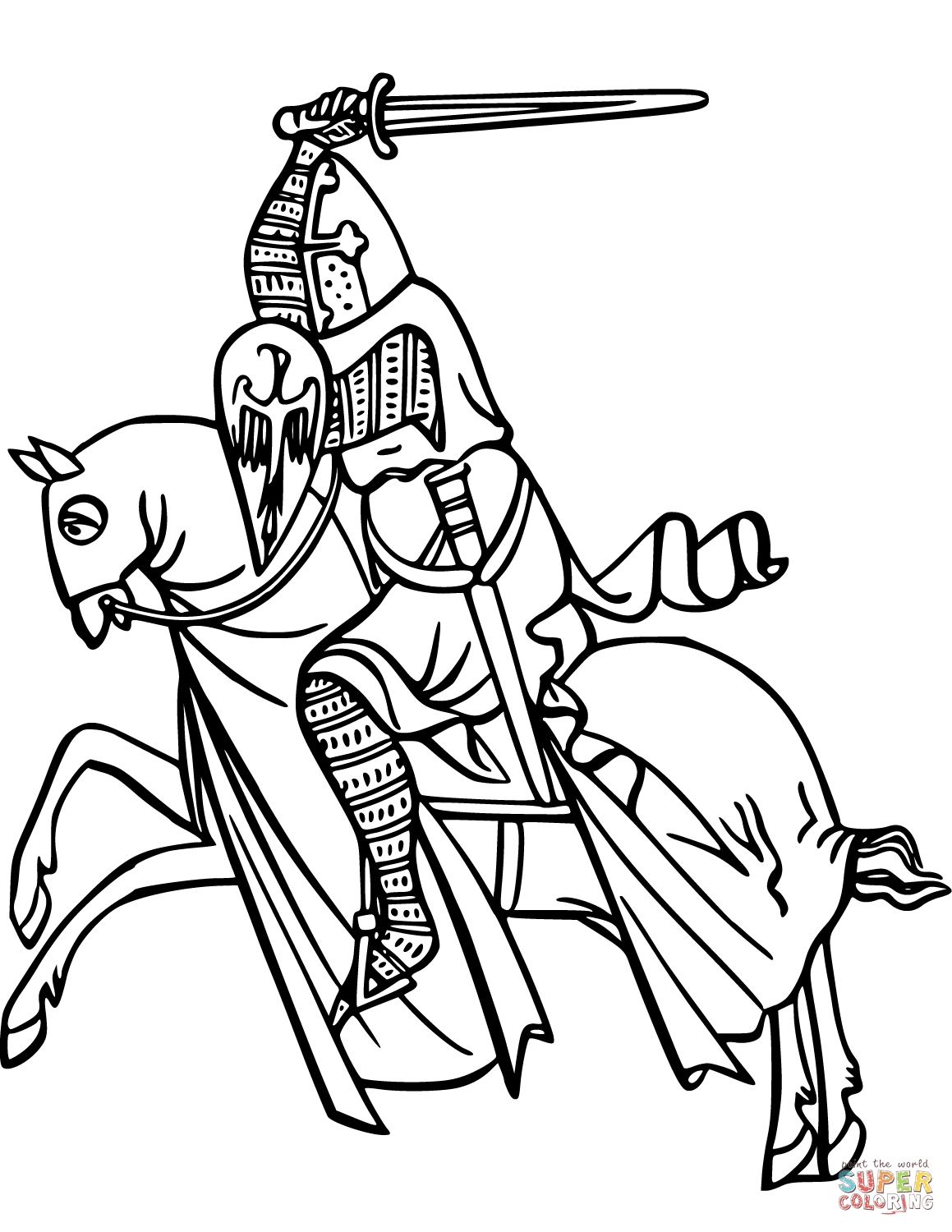 1159x1500 Knight Coloring Pages Collection