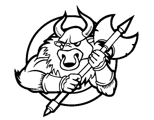 600x470 Centaur With Ax Coloring Page