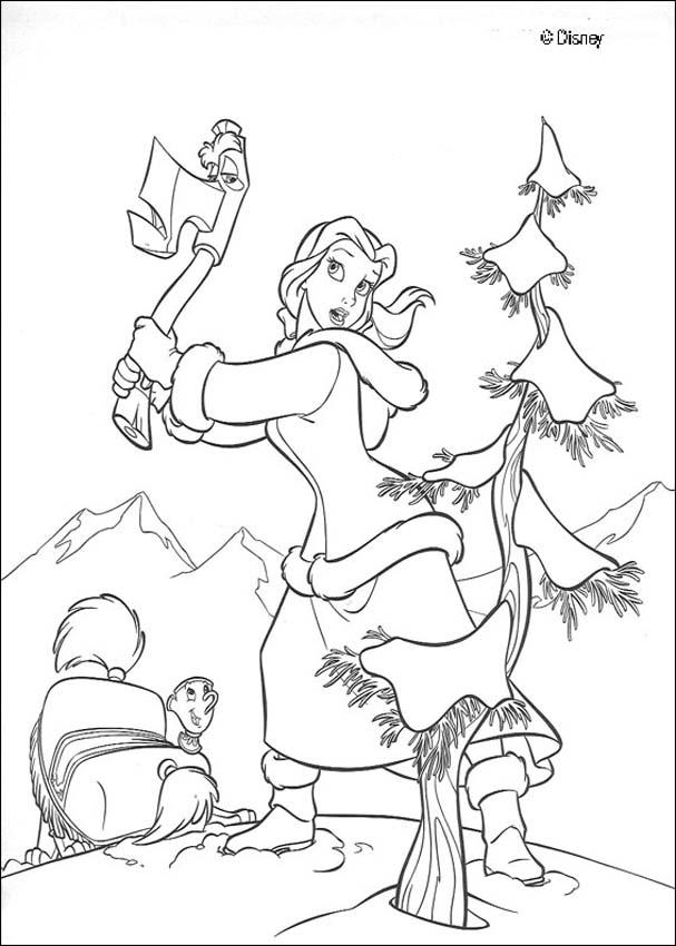 607x850 Belle And Axe Coloring Pages
