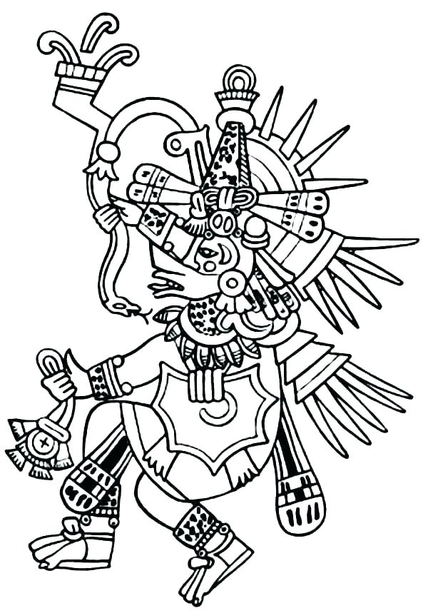 Coloring Pages Aztec Calendar Page Mask Pyramids 600x859 Coloring Pages Aztec Calendar Page Mask Pyramids