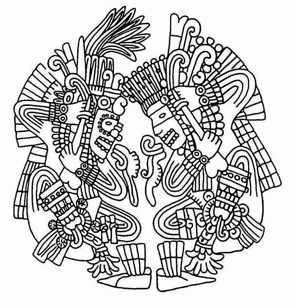 Indian Aztec Trippy Coloring Pages Batch Coloring 600x631 Indian Aztec Trippy Coloring Pages Batch Coloring