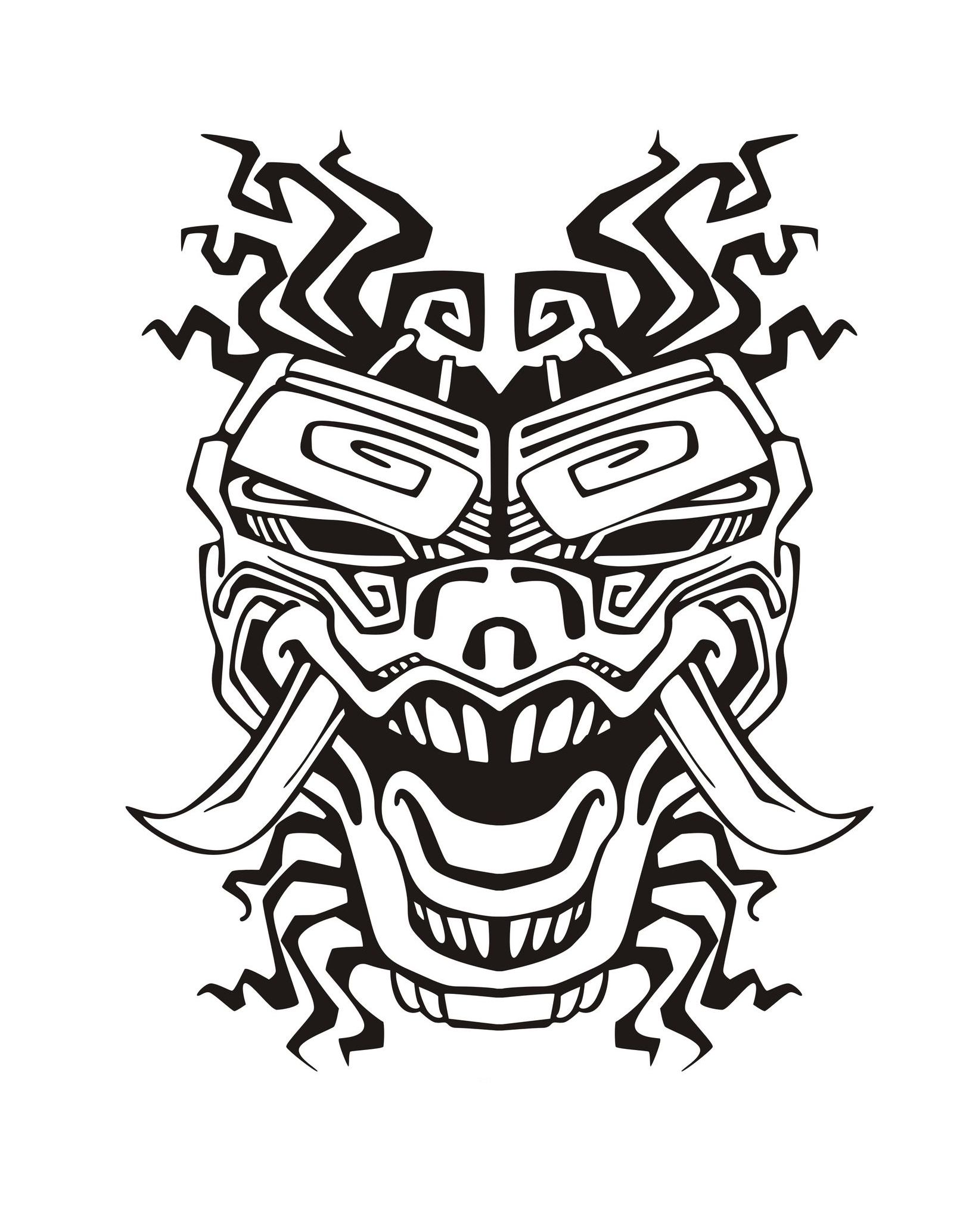 1636x2065 Abstract Aztec Art Design Coloring Pages