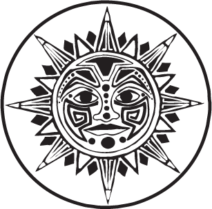 Aztec Sun Coloring Page Color Bros 307x304 Aztec Sun Coloring Page Color Bros