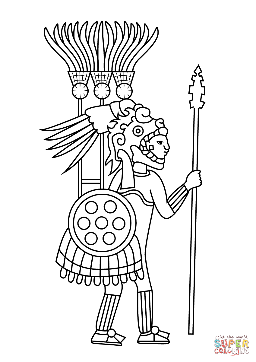 Aztec Warrior Coloring Page Free Printable Coloring Pages Vc 849x1200 Aztec Warrior Coloring Page Free Printable Coloring Pages Vc