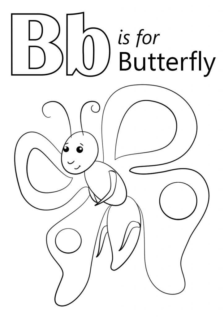 Letter B Coloring Page 724x1024 Letter B Coloring Page
