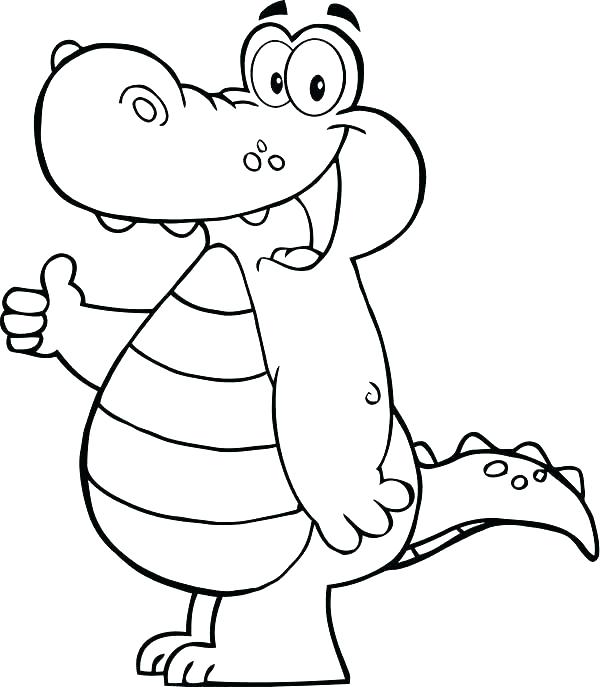 600x687 Alligator Coloring Pages Alligator Coloring Page Alligator