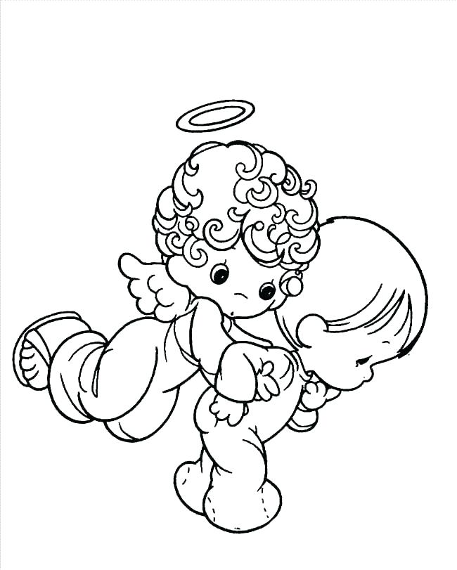 Coloring Pages Of Angels A Charming Little Girl In Angel Costume 650x811 Coloring Pages Of Angels A Charming Little Girl In Angel Costume