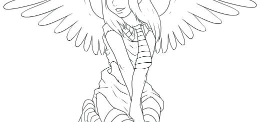 Angel Coloring Pages Baby Angel Coloring Pages Angel Fish Coloring 520x245 Angel Coloring Pages Baby Angel Coloring Pages Angel Fish Coloring