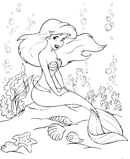 550x670 Baby Ariel Coloring Pages Little Mermaid Coloring Pages Princess