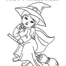 Young Witch Amp Baby Bat Coloring Pages 220x220 Young Witch Amp Baby Bat Coloring Pages