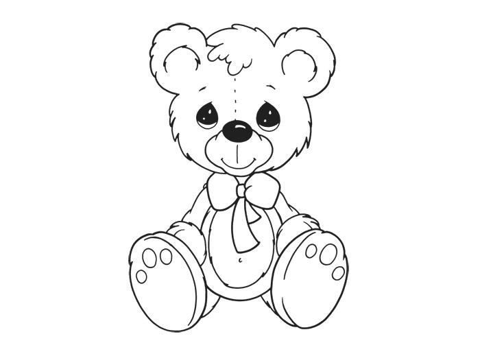 700x500 Cute Bear Coloring Pages Teddy Bear Heart Coloring Page Panda Bear