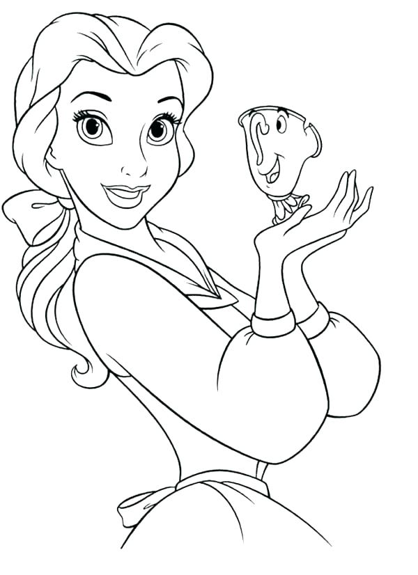 600x826 Belle Coloring Pages Belle Coloring Belle Coloring Pages And Belle