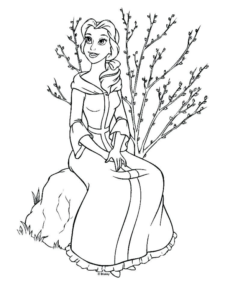 748x960 Belle Coloring Pages Princess Belle Coloring Pages Luxury