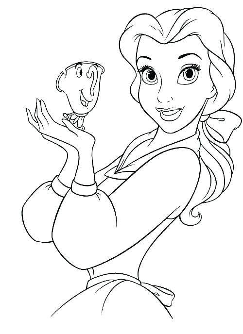 500x688 Belle Princess Coloring Pages Princess Coloring Sheets Princess