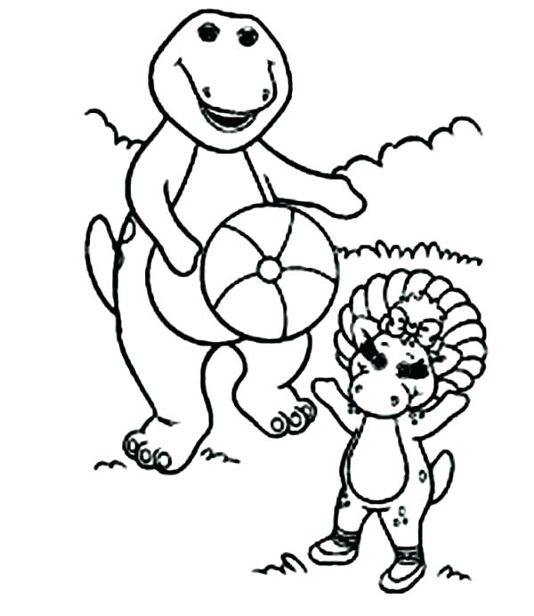 600x692 Coloring Pages Barney Barney Coloring Sheet Barney And Baby Bop
