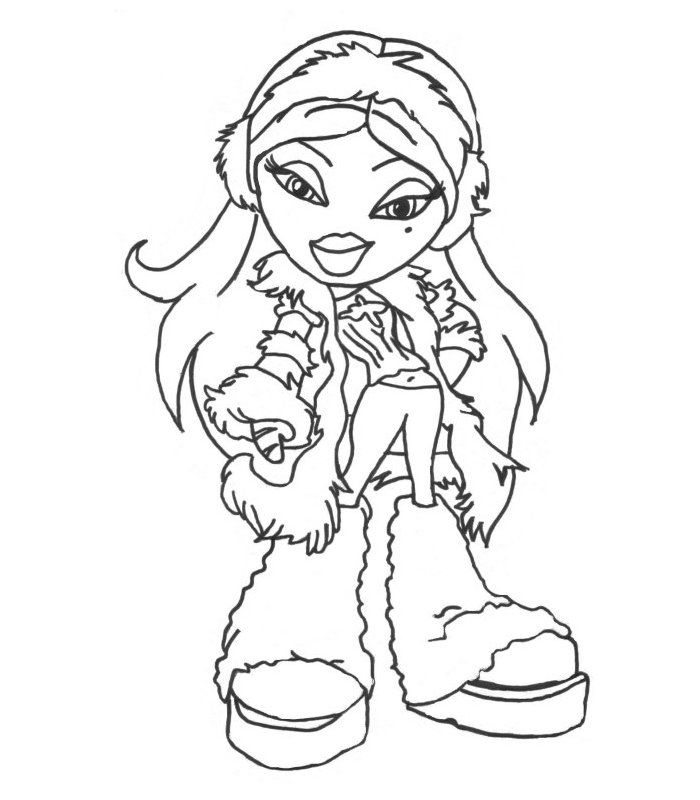 Free Printable Bratz Coloring Pages For Kids American Fashion 700x800 Free Printable Bratz Coloring Pages For Kids American Fashion