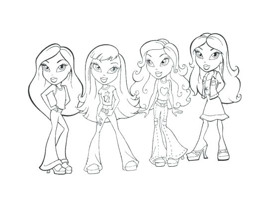 Bratz Coloring Pages Jade 527x408 Bratz Coloring Pages Jade