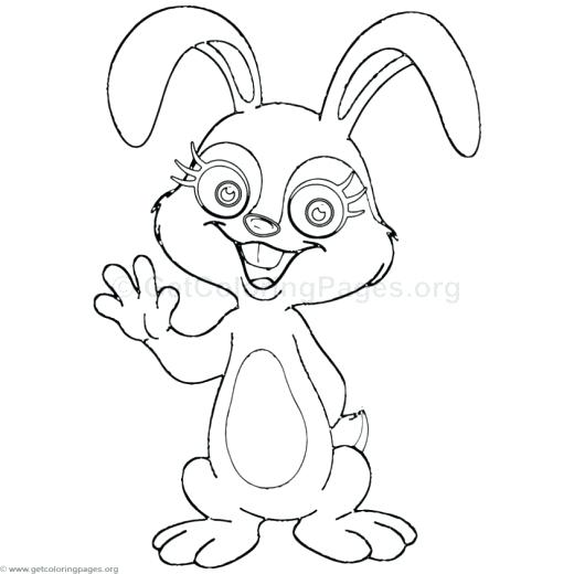 520x520 Baby Rabbit Coloring Pages Waving Bunny Coloring Pages Baby Rabbit