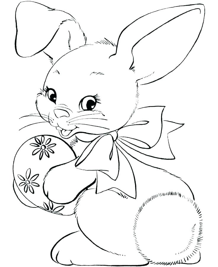 736x901 Bunny Coloring Page Printable Bunny Coloring Pages Medium Size