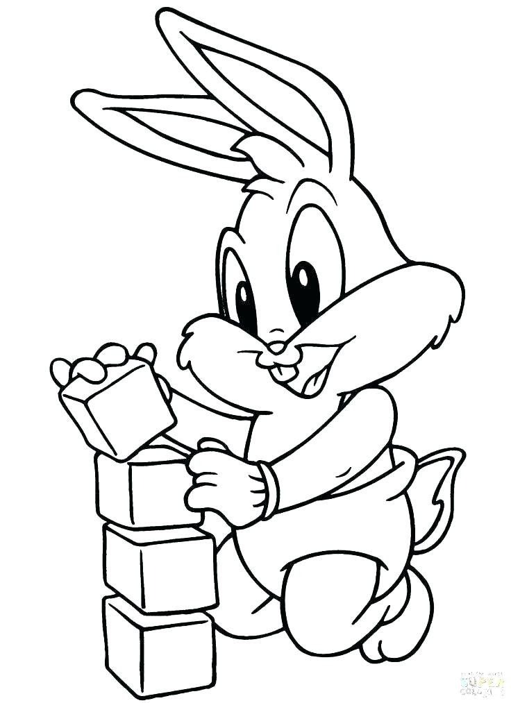 736x1013 Baby Rabbit Coloring Pages