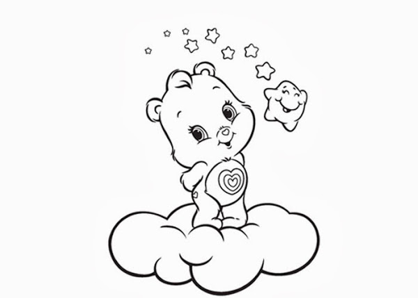 600x429 Baby Care Bears Coloring Pages