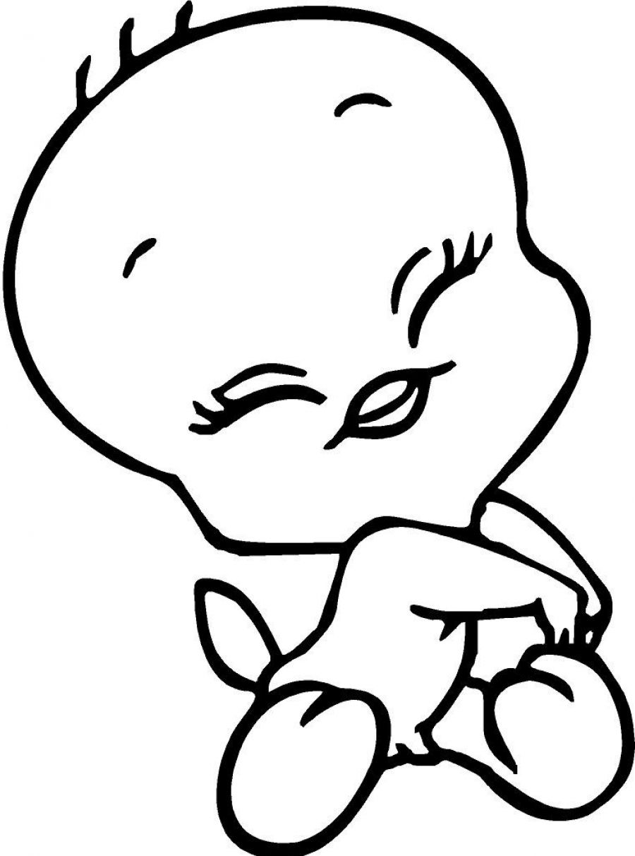 900x1212 Extraordinary Cute Disney Tweety Bird Coloring Pages For Kids