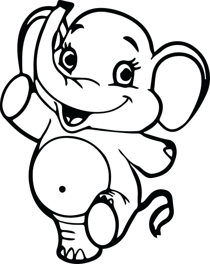 728x915 Coloring Pages Of Babies Cartoon Elephant Coloring Pages Cartoon