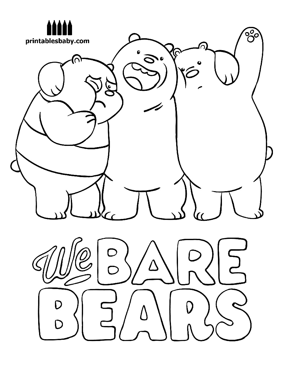 927x1200 Elegant We Bare Bears Printables Baby Free Cartoon Coloring Pages