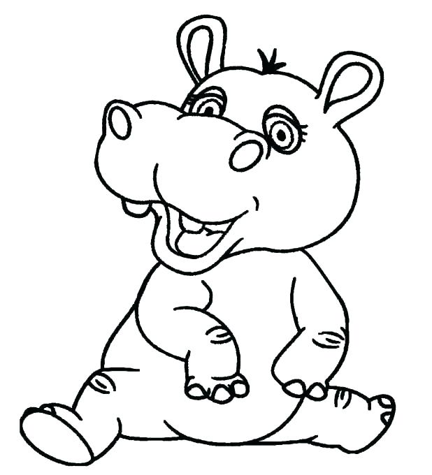 618x680 Hippopotamus Coloring Pages Hippopotamus Coloring Pages Baby