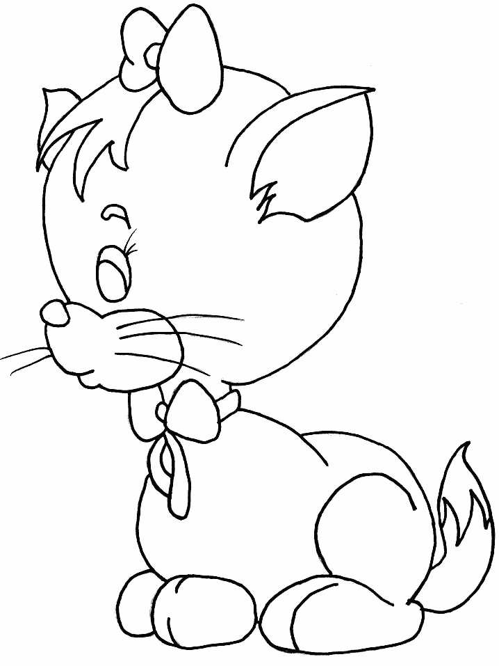 Baby Cat Coloring Pages at GetColorings.com | Free printable colorings ...