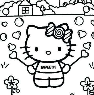 359x362 Baby Cat Coloring Pages Baby Hello Kitty Coloring Pages Baby Hello