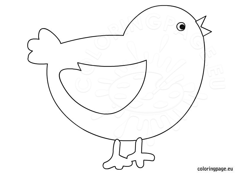 804x595 Baby Chick Coloring Page
