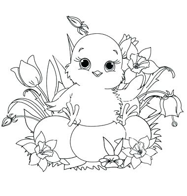 380x400 How To Draw A Chick Step 4 Coloring Page Free Girl Pages Pdf