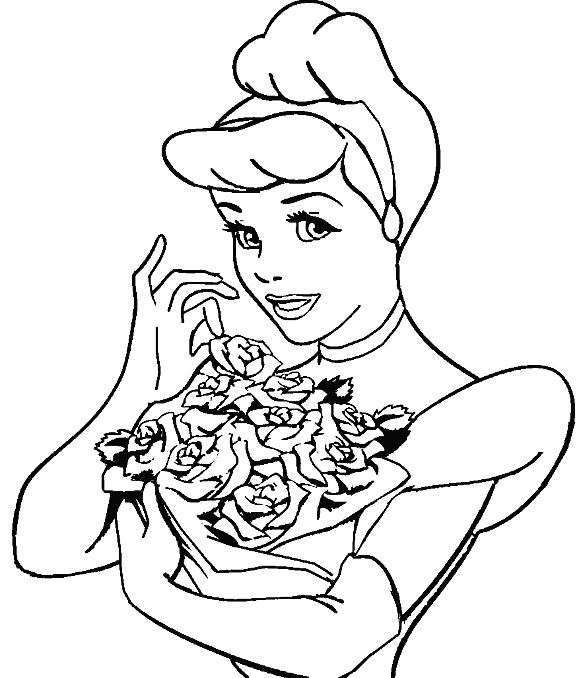 Cinderella Coloring Pages To Print 583x678 Cinderella Coloring Pages To Print