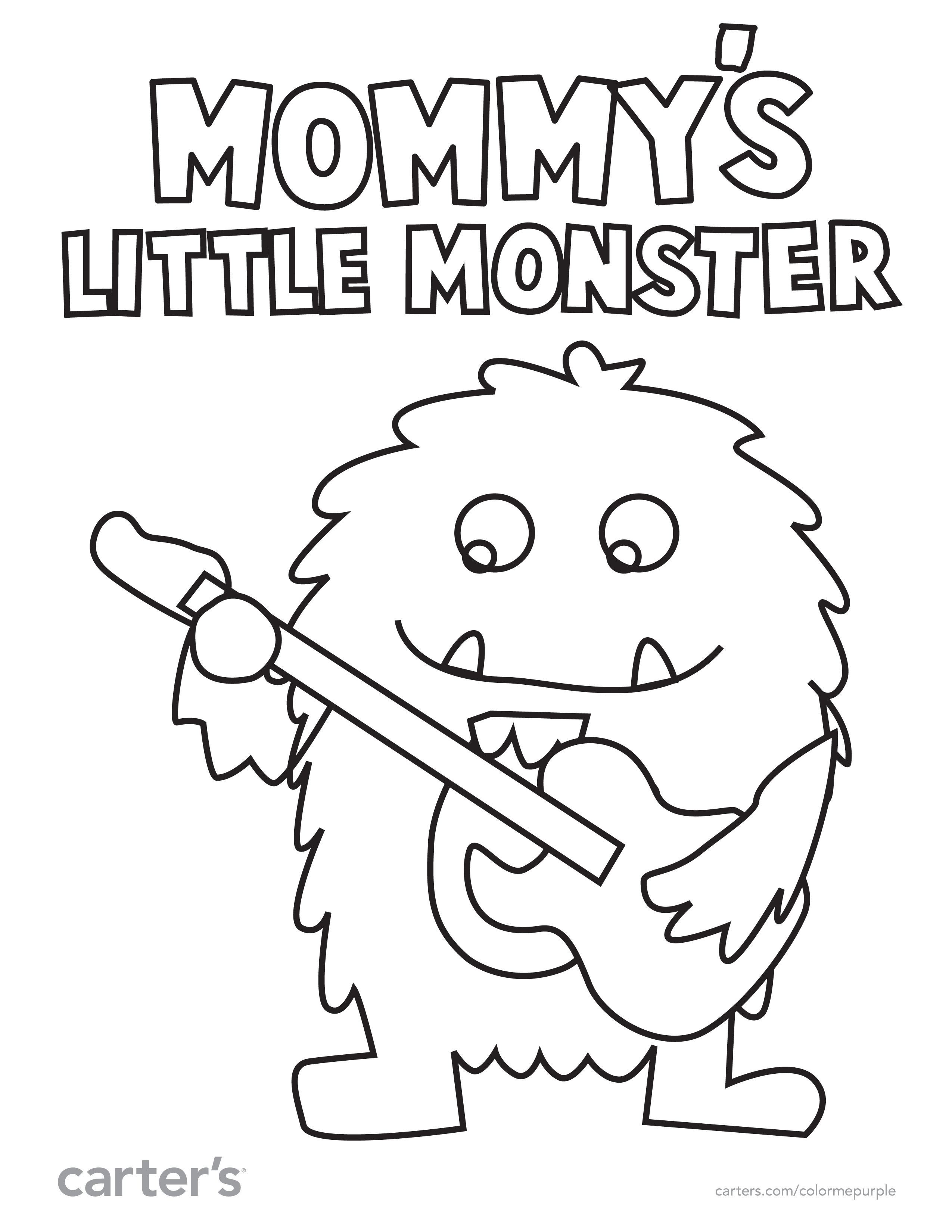 2550x3300 Mommy's Little Monster Is Ready To Play