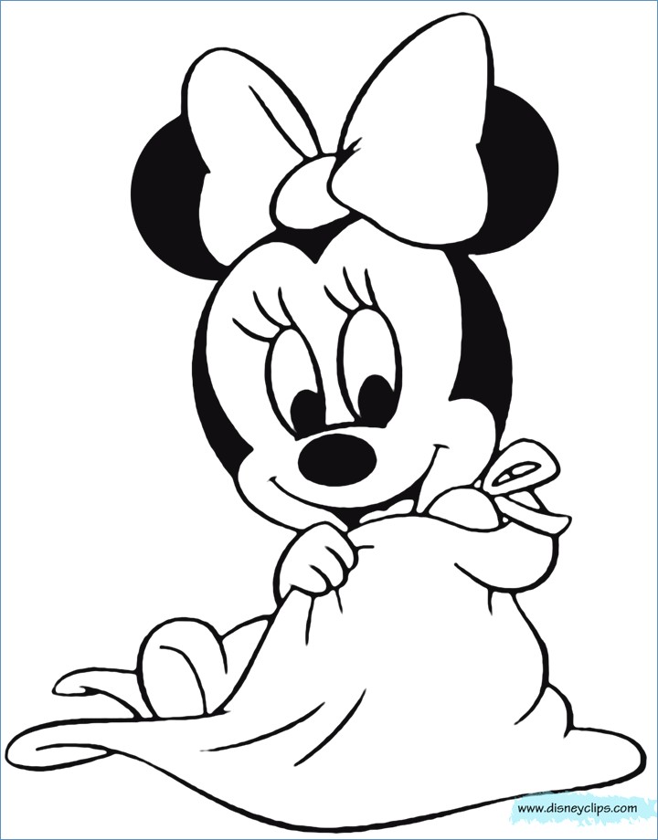 720x920 Baby Minnie And Bug Disney Coloring Pages