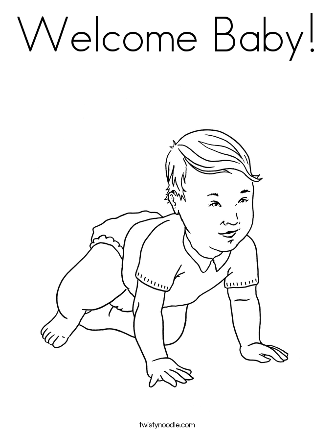 Welcome Baby Coloring Page 685x886 Welcome Baby Coloring Page