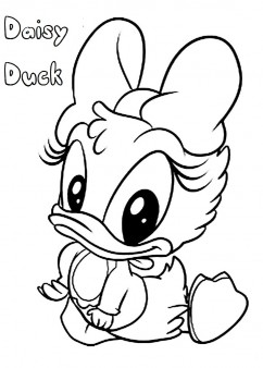 Daisy Duck Coloring Pages Printable 242x338 Daisy Duck Coloring Pages Printable