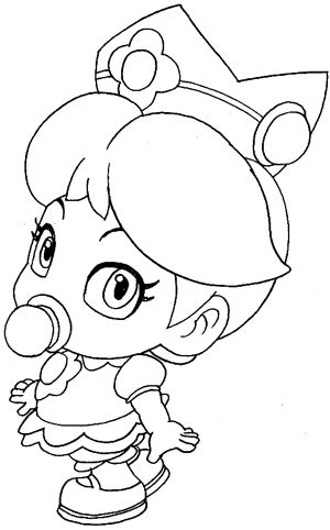 Princess Daisy Coloring Free Download 300x482 Princess Daisy Coloring Free Download