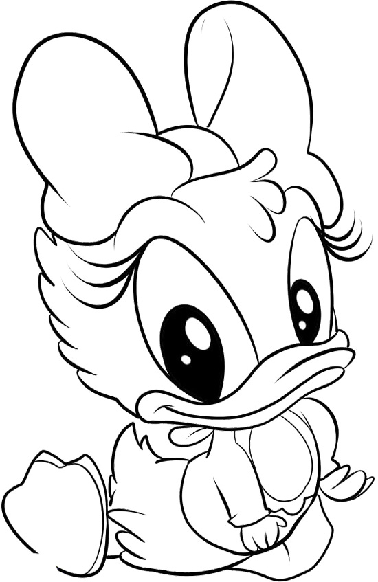 Baby Daisy Duck Coloring Page Disney Daisy Duck 550x847 Baby Daisy Duck Coloring Page Disney Daisy Duck