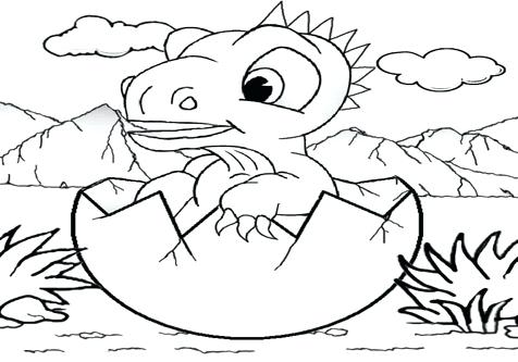 476x333 Baby Dinosaur Coloring Page Cute Baby Tiger Dinosaur Coloring