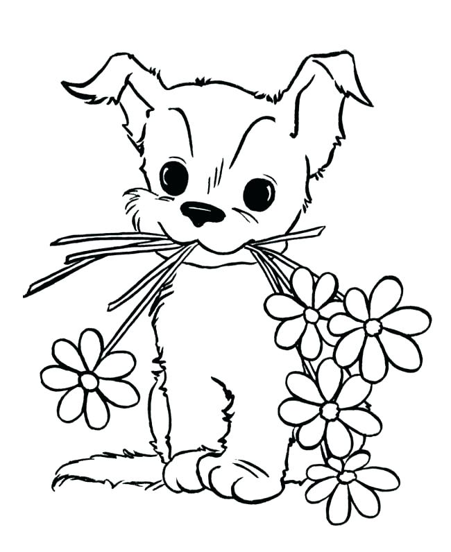 Cute Dog Coloring Pages Icontent 650x796 Cute Dog Coloring Pages Icontent