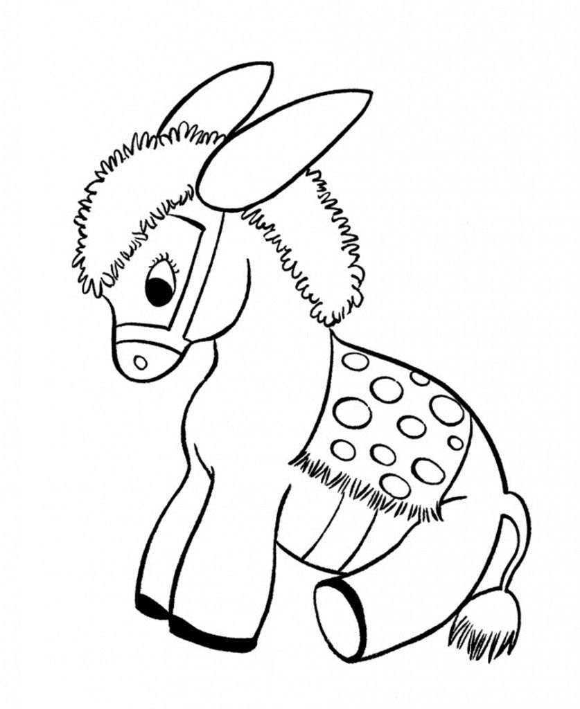 837x1024 Free Printable Donkey Coloring Pages For Kids Baby Donkey