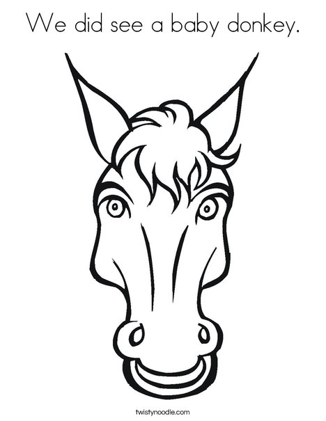 468x605 We Did See A Baby Donkey Coloring Page