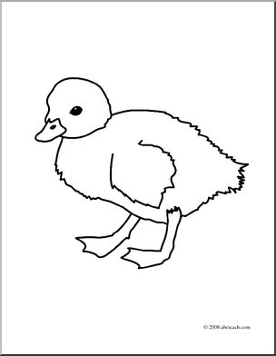 Clip Art Duckling (Coloring Page) I Abcteach 304x392 Clip Art Duckling (Coloring Page) I Abcteach