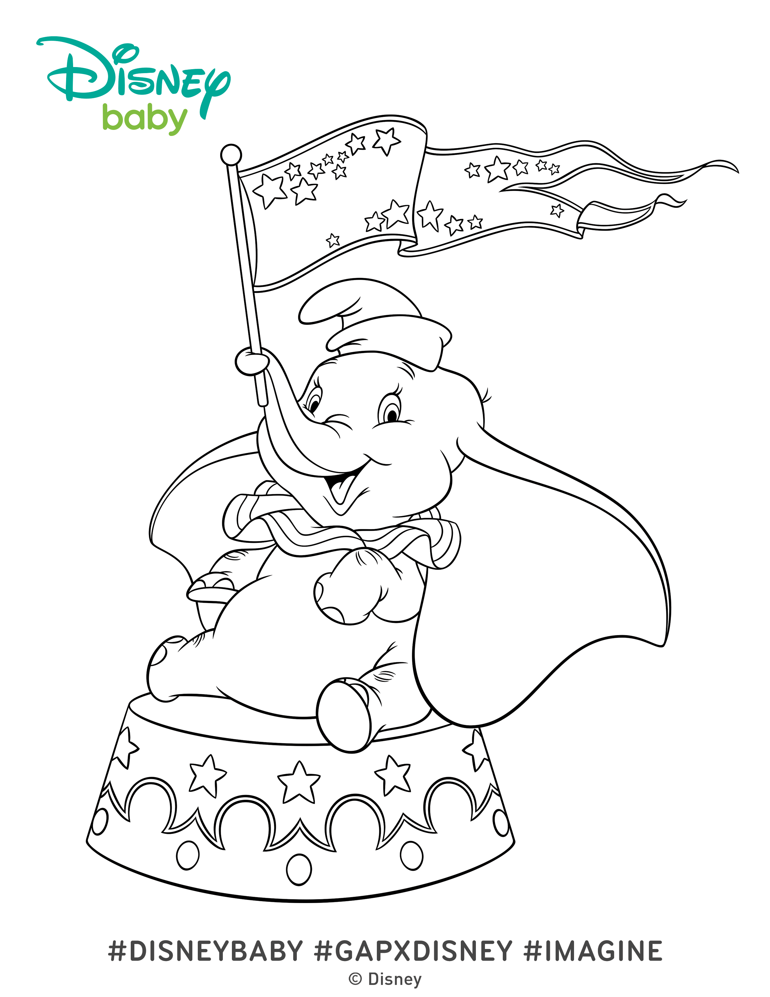 2550x3300 Dumbo Coloring Pages Disney Baby