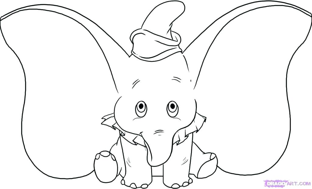 1024x621 Dumbo Elephant Coloring Pages Dumbo Coloring Dumbo The Elephant
