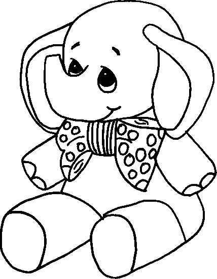 Baby Elephant Coloring Pages